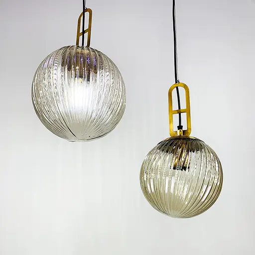 Підвісний світильник з янтарним плафоном у 3-х розмірах Line.F Діаметр плафону 30 см - фото 4