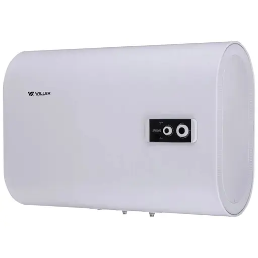 Водонагрівач Willer Spring, 2 кВт, мокрий ТЕН, 60 л, прямокутний, горизонтальний, білий (EH60R) - фото 1