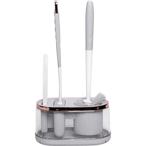 Набор аксессуаров для туалета Household Cleaning Products с серой подставкой HP-35015-47G - фото 9