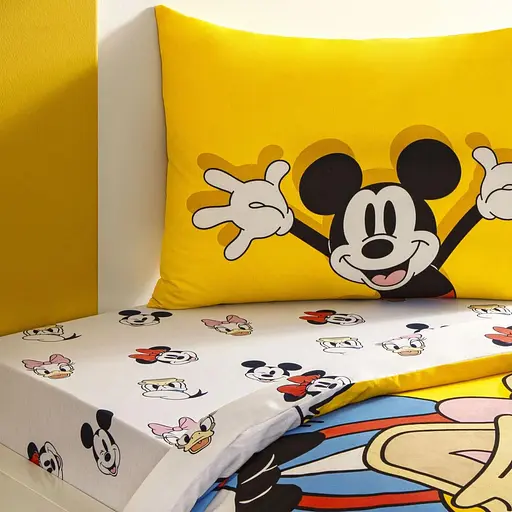 Підлітковий комплект Disney Mickey and Friends Ранфорс / простирадло на резинці Tac pbe0051165 - фото 2