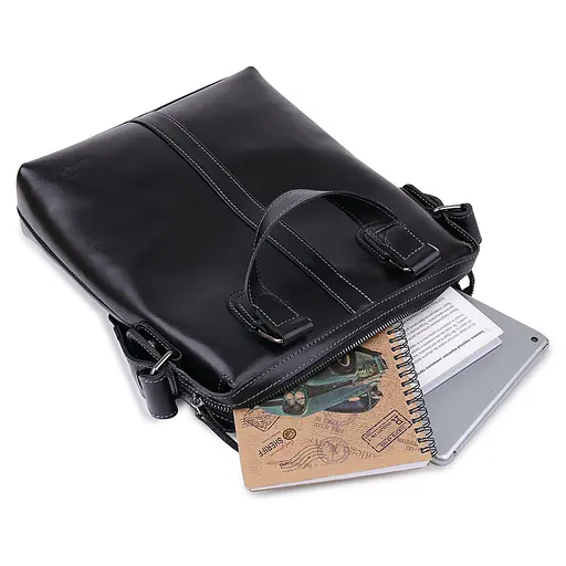 Чоловіча шкіряна сумка SHVIGEL 29х32х6 см sum0015593 - фото 5