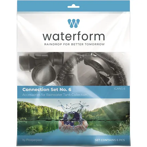 Комплект підключення для ємності для збору дощової води Prosperplast Icanset 6