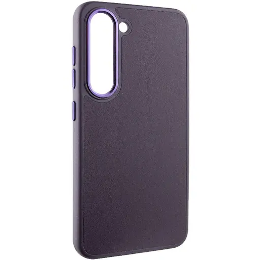 Шкіряний чохол Epik Bonbon Leather Metal Style для Samsung Galaxy S22+ Фіолетовий / Dark Purple - фото 2