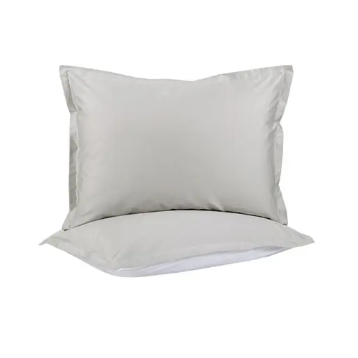 Наволочки з вушками сатин 50 х 70 см Lotus Home - Florida сірий, 2 шт. (svt-2000022353069) - фото 1