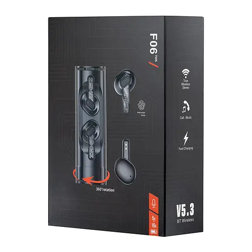 Наушники PRC TWS F06 TM черные - фото 2