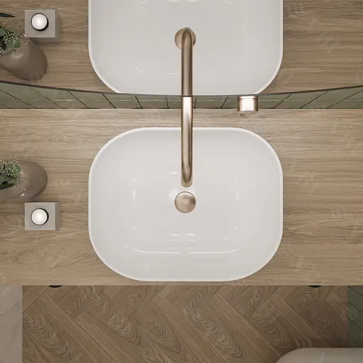 Умивальник VBI Bergamo white накладний VBI-012500, Білий - фото 3