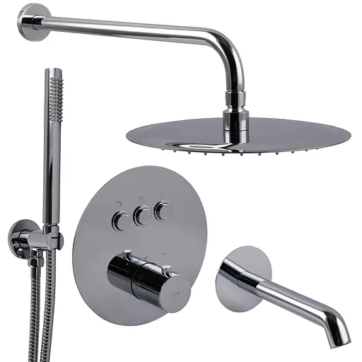 Душевая система встроенная TOPAZ LOFT TLF 32117-L06-C термостат для ванной комнаты с латунным смесителем