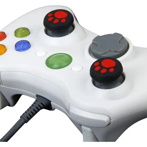 Накладки на стики Thumb Grips 2-pack для PS4-PS5-Xbox FootPrint Red [47552] - фото 3