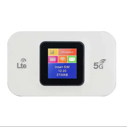 Портативний Wi-Fi модем з екраном Mobile Router PH314-E LCD 2.4G, 4G та 5G LTE роутер White (17962) - фото 2