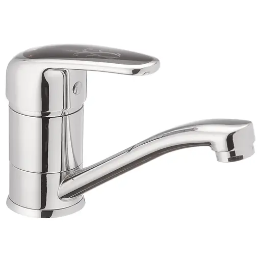 Змішувач для умивальника Haiba Magic 004 із чорною ручкою HB0689 Хром - фото 1