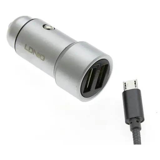 Автомобільний зарядний пристрій LDNIO C302 3.6 A 2 USB/micro-USB - фото 1