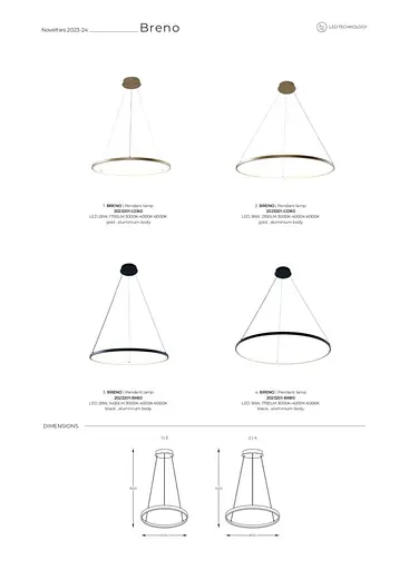 Люстра BRENO 2023201-BK60 Zuma Line - фото 2