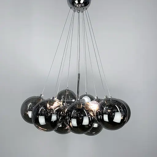 Люстра-пучок на 12 графітових плафонів Line.F MJ 140-650 CH+CR - фото 6