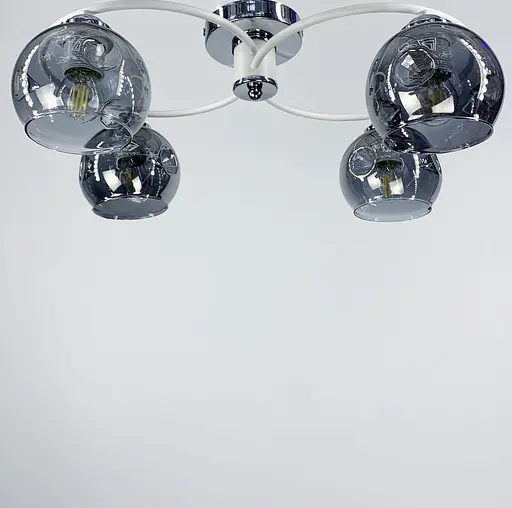 Стельова люстра-орбіта на 4 плафони (янтарних або графітових) | Арт. 7060/4 WT | Line F - фото 2