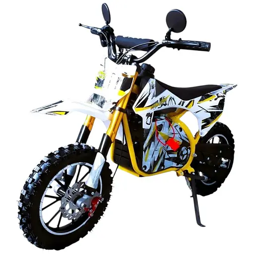 Електромобіль дитячий Corso Мотоцикл-пітбайк SE-124806 1000W акумулятор 48V 12Ah та підлітків жовтий