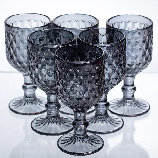 Набір чарок Geometric 6 штук по 50 мл HP-19-266 чарка для міцних напоїв коктейлів шотів прозора Yiwu HP-19-266 - фото 1