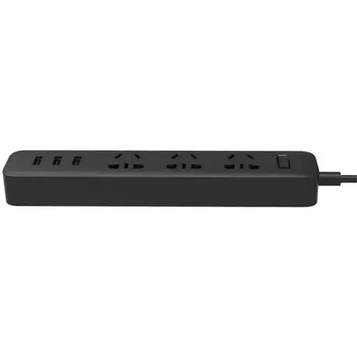 Фильтр сетевой Xiaomi Mi Power Strip 3 розетки и 3 USB-порта черный - фото 1