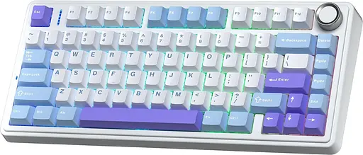 Клавіатура Aula F75 Gasket Reaper Hot-Swap PBT 2.4G Wireless/BT Purple (6978080501479) - фото 3