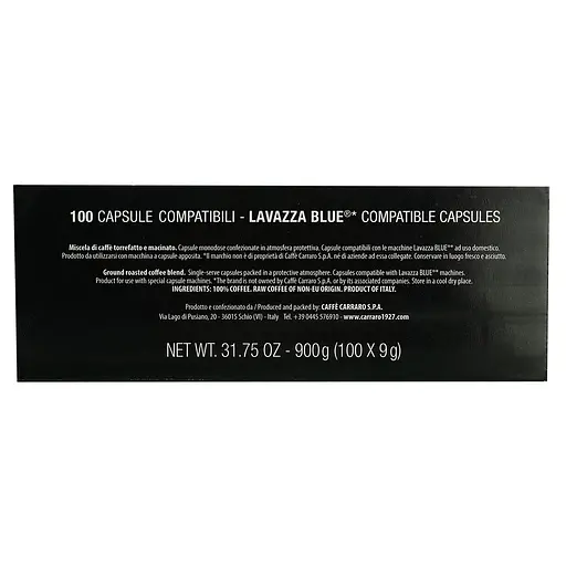 Уценка. Кофе в капсулах Carraro Lavazza Blue Crema Espresso, 100 капсул - фото 5