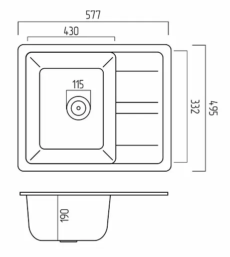 Кухонна мийка Platinum 5851 ARIA (SP000033273) - фото 5