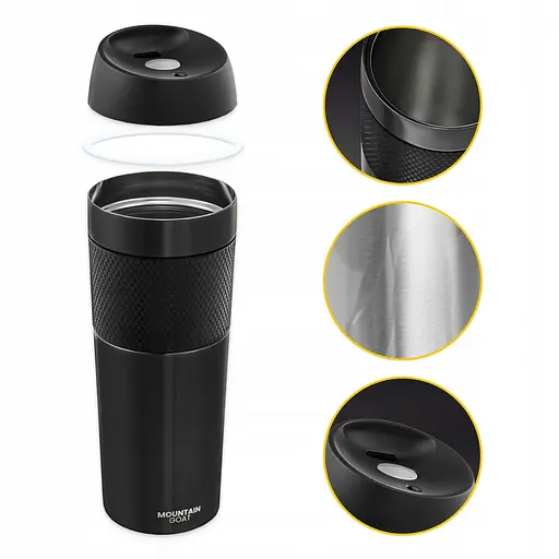 Термокружка Mountain Goat Travel 0.4 л Black (P-5907739315694) - фото 12