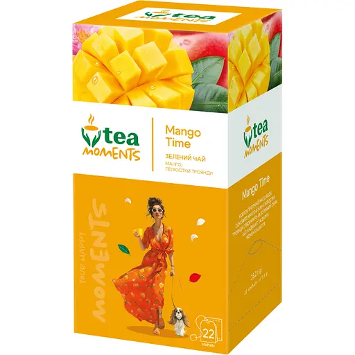 Чай зелений Tea Moments Mango Time 22 шт. x 1.6 г