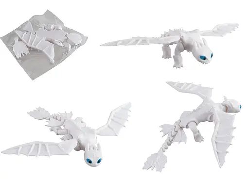 3D Іграшка Як приручити дракона, Денна Фурія, біла, 22x27 см