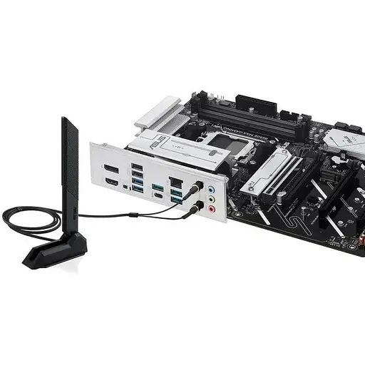 Материнская плата Asus AM5 B650E MAX Gaming WIFI, B650, 4xDDR5, Int.Video (CPU), 4xSATA3, 3xM.2, 1xPCI-E 5.0x16, 1xPCI-E 4.0x16, 2xPCI-E. 2.5Gb, WiFi 6E, Bluetooth 5.3, 8xUSB 3.2/8xUSB 2.0, HDMI/DP, ATX - фото 5