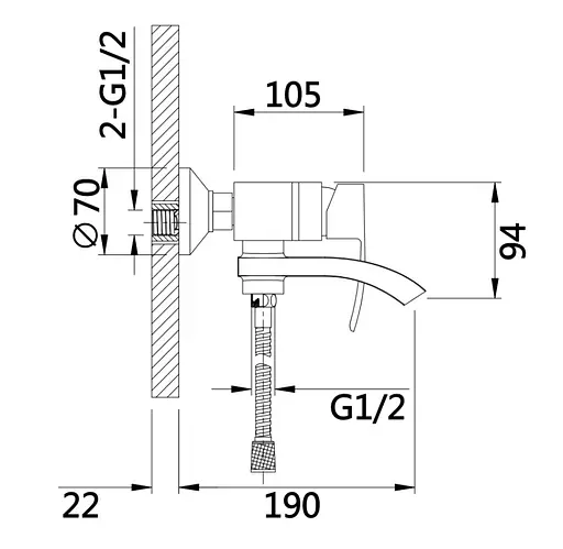Смеситель для ванны Qtap Swan Cascada, Chrome (k35) с душевым гарнитуром QTSWA260CRM45565 - фото 8