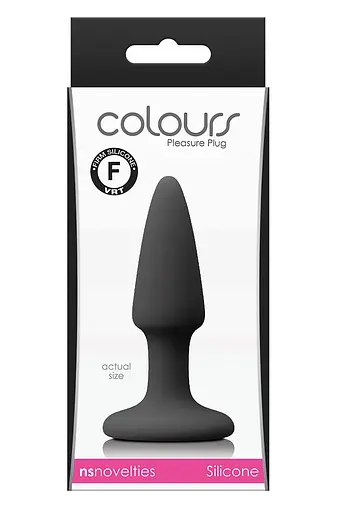 Анальна пробка Colours Pleasure Small Plug 11.5 см (чорний) - фото 2