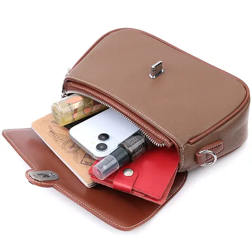 Кожаная женская сумка Vintage 24.5х15х7.5 см sum0026573 - фото 10