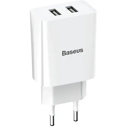 Зарядний пристрій Baseus Speed Mini Dual USB 10.5W Білий (CCFS-R02) - фото 1