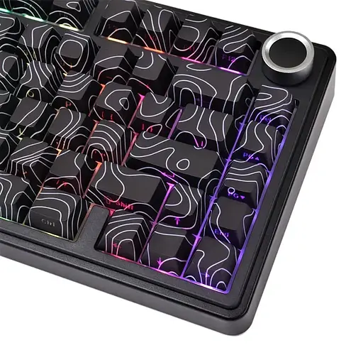 Игровая механическая клавиатура AULA F75 / Три режима подключения / Seiya Switch / Black Lines - фото 5