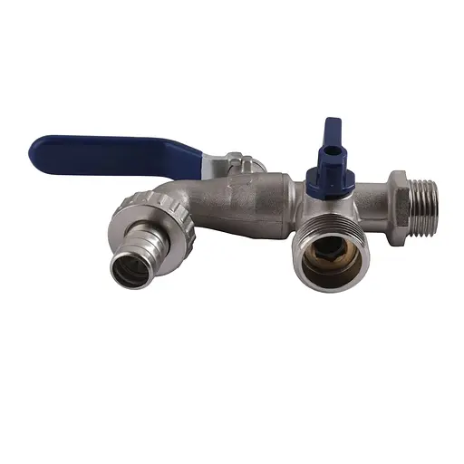 Кран Selba шаровый поливочный двойной 1/2″x3/4″x3/4″ SL4086 - фото 3