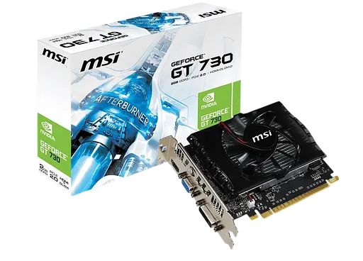 Видеокарта GeForce GT 730 2GB MSI (N730-2GD3V2) Б/У - фото 1