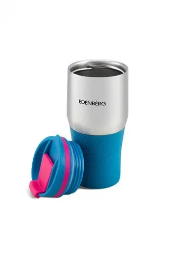 Термокружка Edenberg EB-631-Blue 380 мл голубая - фото 2