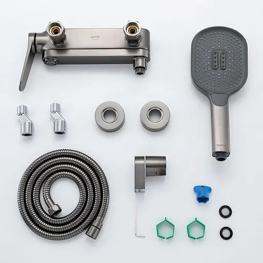 Смеситель для ванны Gungray Gappo G3210-9 Графитовый хром - фото 3