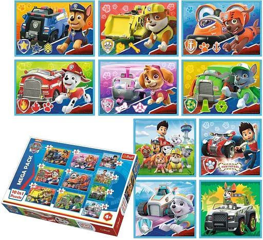 Пазлы - (10в1) - "Одна команда" / Viacom Щенячий патруль - фото 1