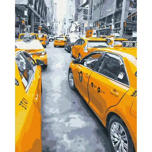 Картина за номерами Нью-Йоркське таксі Brushme 40x50 см кольорова 000278040
