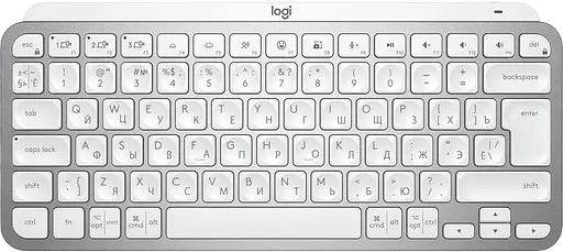 Клавіатура бездротова Logitech MX Keys Mini Illuminated UA Pale Gray (920-010499)