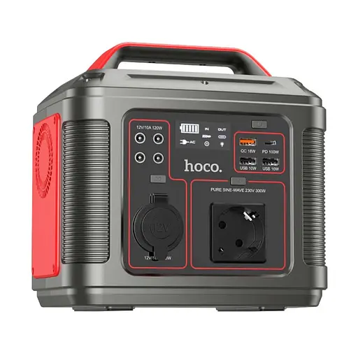 Портативная зарядная станция HOCO DB28 300W Iron Gray+Red - фото 2
