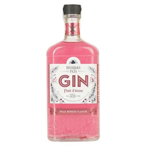 Джин Козацька Рада Рожеве видання 37.5 % 0.7 л - фото 1