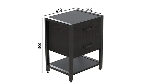 Тумба универсальная Вивьен 2/1 50x41x40 черный ДСП Сосна Кембра 16мм FRD-104175 - фото 4