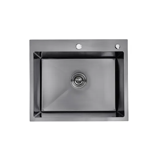 Кухонная мойка Kroner KRP Schwarze - 6050HM PVD (3,0/1,0 мм) CV025260, Черный - фото 1