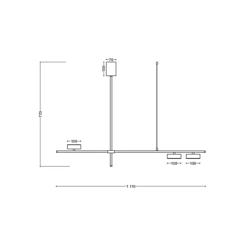 Підвіс SV0057-3 BK+GD 4000К - фото 2