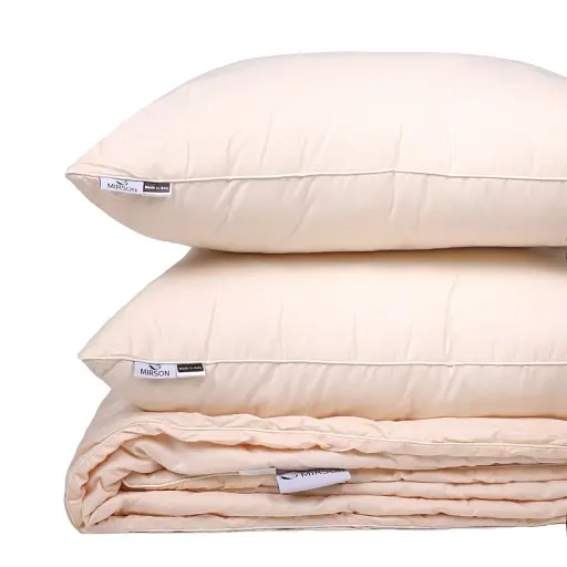 Летний постельный комплект MirSon Line Satin Light Pro Creamy Ecosilk King Size (2200010972047) - фото 8