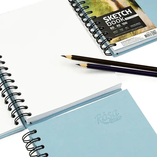 Блокнот на спирали Rosa Studio A5 (14.8х21см) 100г/м2 80л голубой - фото 6