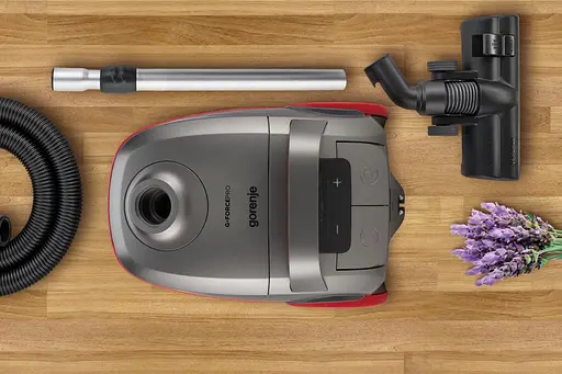 Пылесос мешочный Gorenje 700 Вт 3 л HEPA щетка Xpand Zone turbo brush телескоп черный графит - фото 6