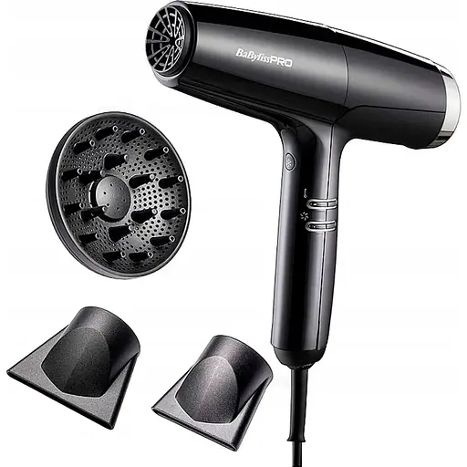 Фен BaByliss PRO BAB8550BE Falco Black/Silver [130175]