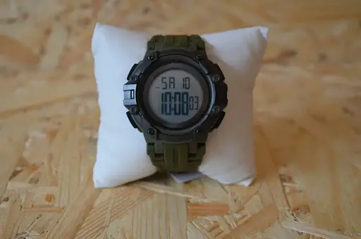 Мужские наручные часы Skmei 1545 Черный циферблат Зеленые - фото 6